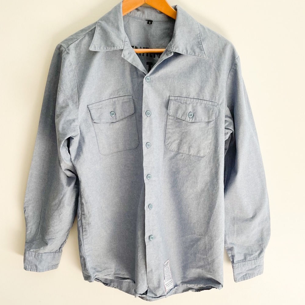 Alcatraz Chambray Denim Button Down Shirt